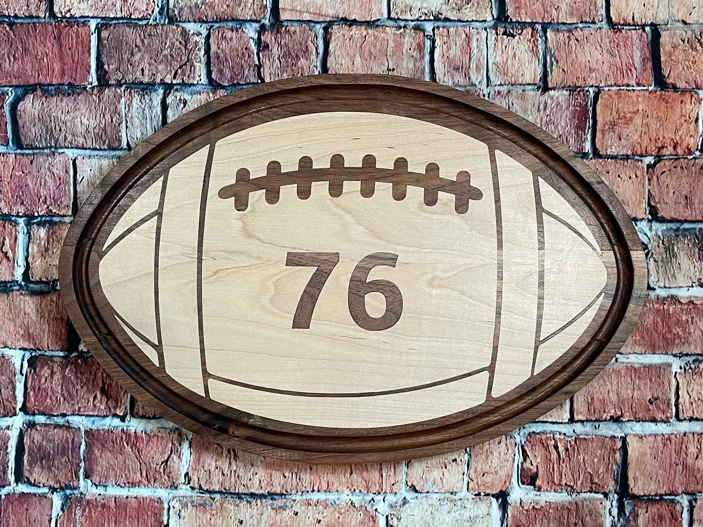 FJW Inlaid Football Cutting Board